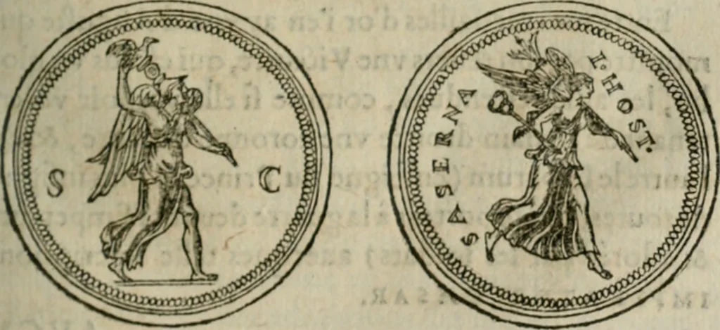 An illustration from Discours de la religion des anciens Romains--, 1581, leaf 186