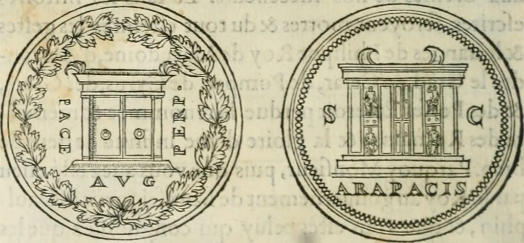 An illustration from Discours de la religion des anciens Romains--, 1581, leaf 19