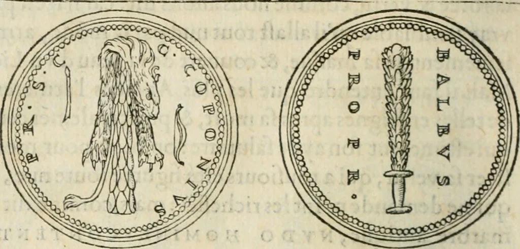 An illustration from Discours de la religion des anciens Romains--, 1581, leaf 195