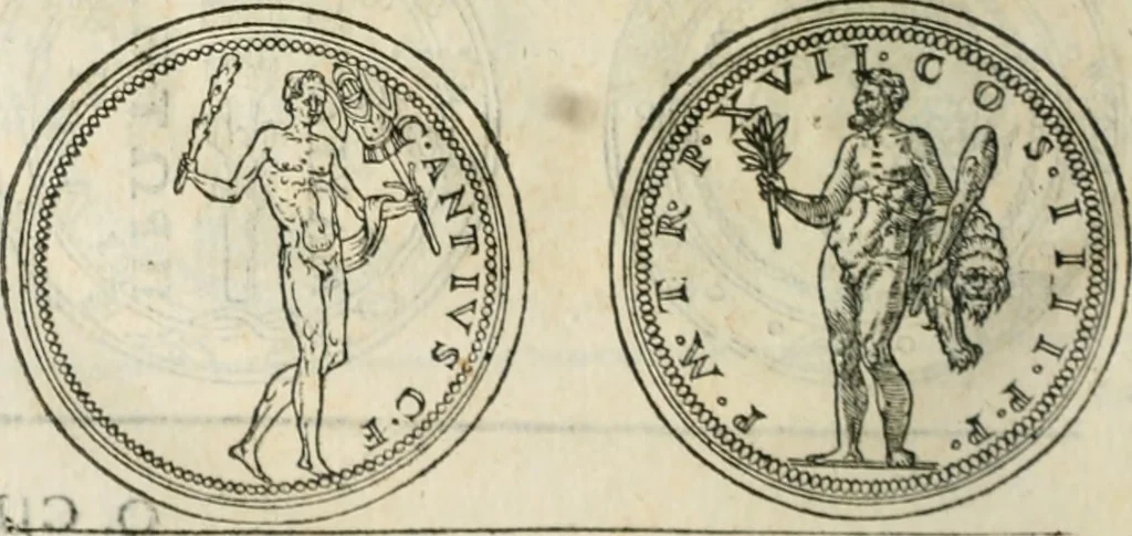 An illustration from Discours de la religion des anciens Romains--, 1581, leaf 195