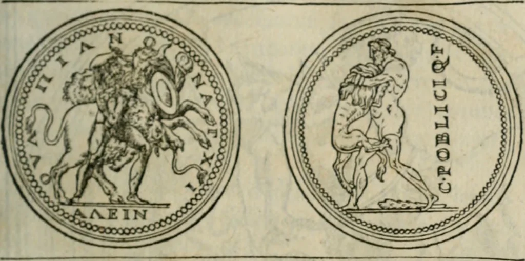 An illustration from Discours de la religion des anciens Romains--, 1581, leaf 196