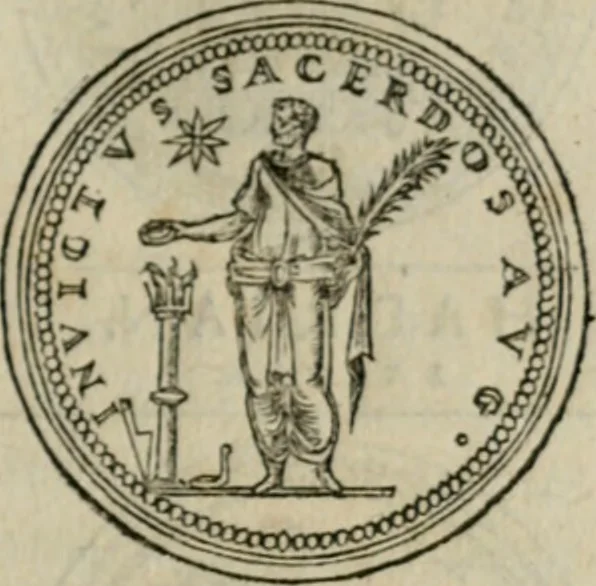 An illustration from Discours de la religion des anciens Romains--, 1581, leaf 220