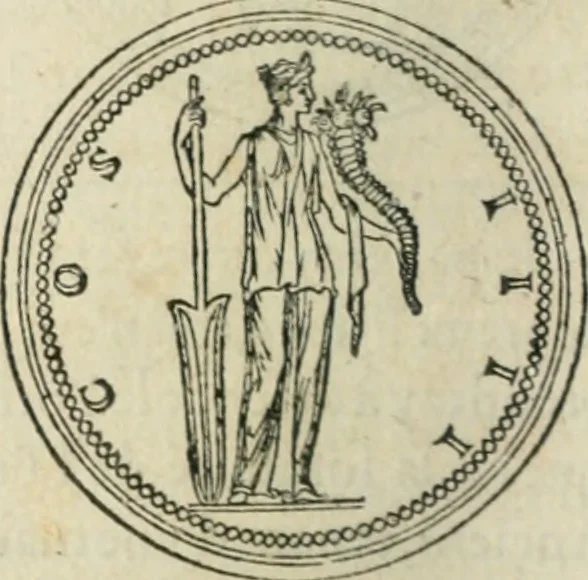 An illustration from Discours de la religion des anciens Romains--, 1581, leaf 221