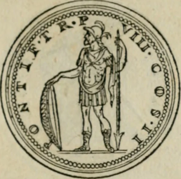 An illustration from Discours de la religion des anciens Romains--, 1581, leaf 226