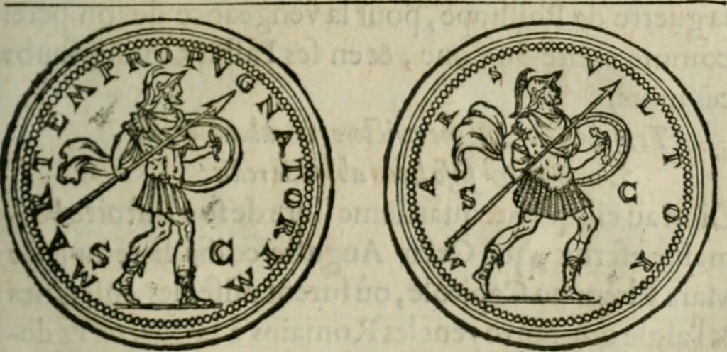 An illustration from Discours de la religion des anciens Romains--, 1581, leaf 226