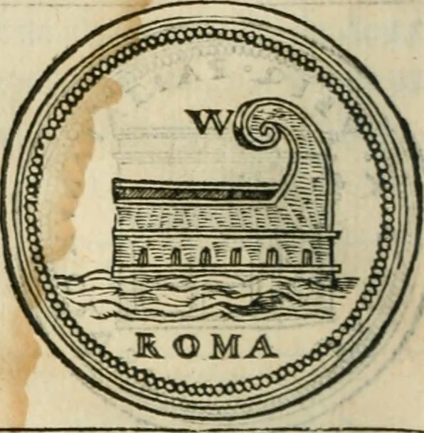 An illustration from Discours de la religion des anciens Romains--, 1581, leaf 23