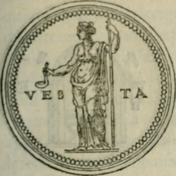 An illustration from Discours de la religion des anciens Romains--, 1581, leaf 238