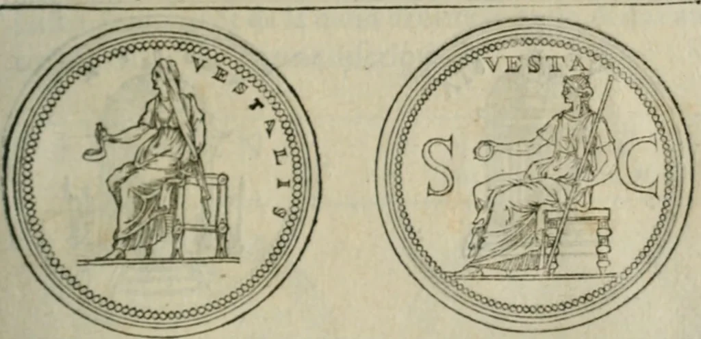 An illustration from Discours de la religion des anciens Romains--, 1581, leaf 238
