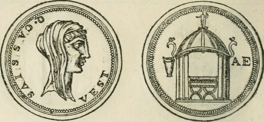 An illustration from Discours de la religion des anciens Romains--, 1581, leaf 239