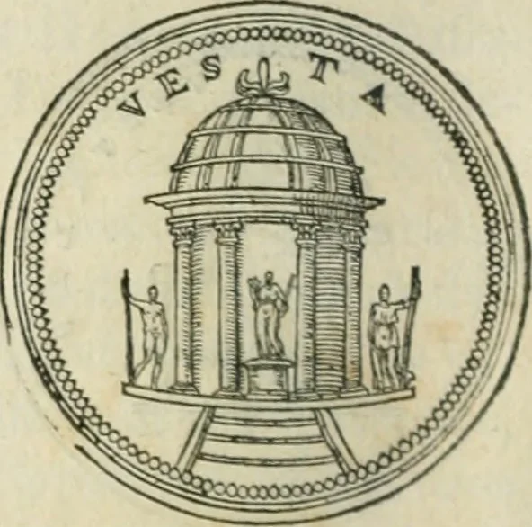 An illustration from Discours de la religion des anciens Romains--, 1581, leaf 239