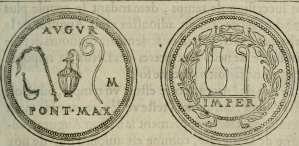 An illustration from Discours de la religion des anciens Romains--, 1581, leaf 252
