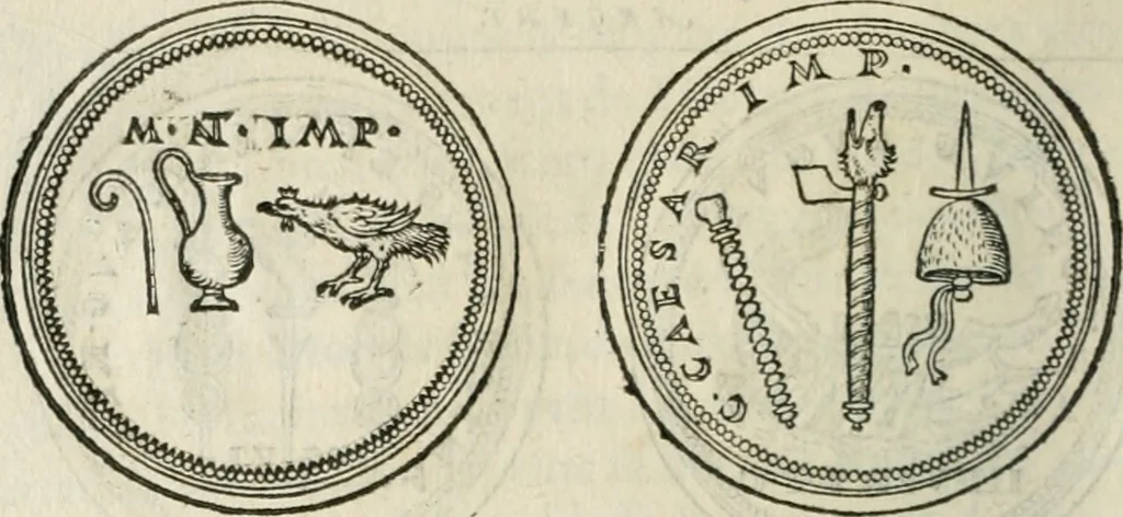 An illustration from Discours de la religion des anciens Romains--, 1581, leaf 253