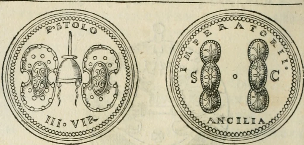 An illustration from Discours de la religion des anciens Romains--, 1581, leaf 263