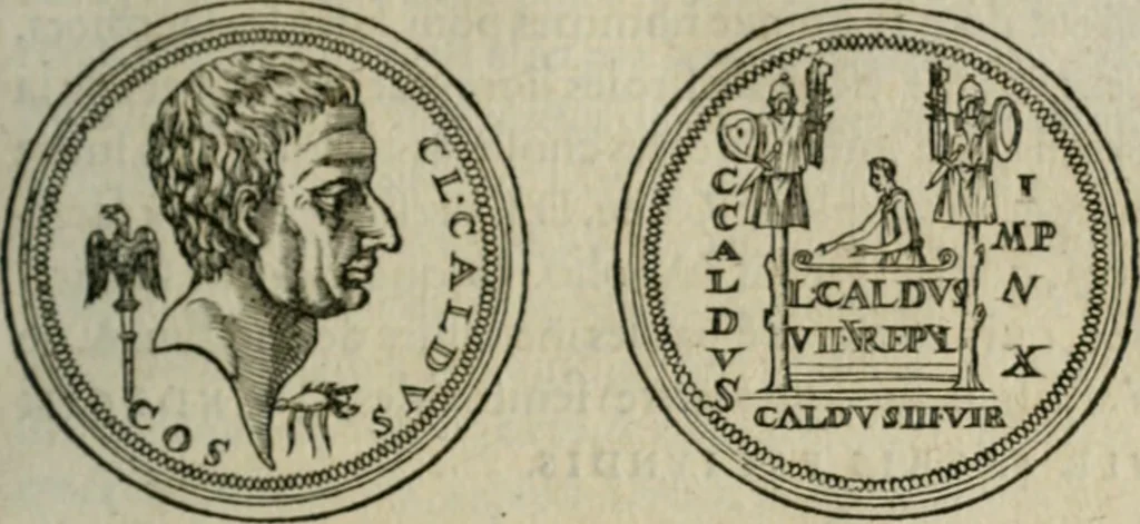 An illustration from Discours de la religion des anciens Romains--, 1581, leaf 264
