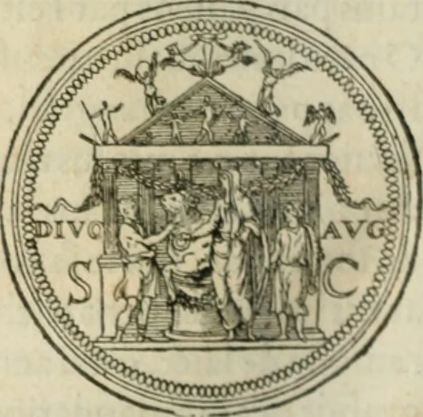 An illustration from Discours de la religion des anciens Romains--, 1581, leaf 271