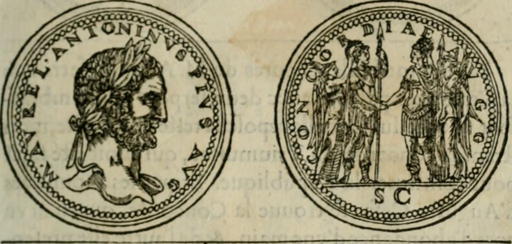 An illustration from Discours de la religion des anciens Romains--, 1581, leaf 28