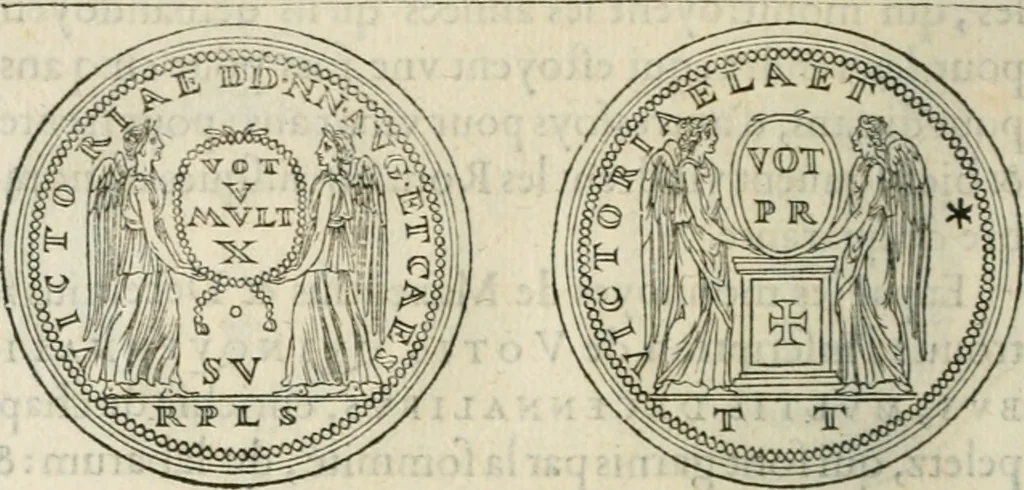 An illustration from Discours de la religion des anciens Romains--, 1581, leaf 281
