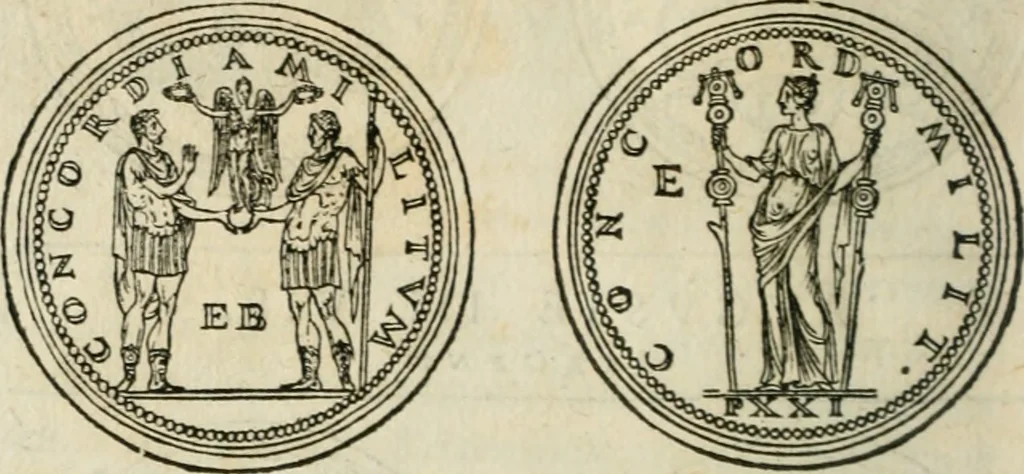 An illustration from Discours de la religion des anciens Romains--, 1581, leaf 31