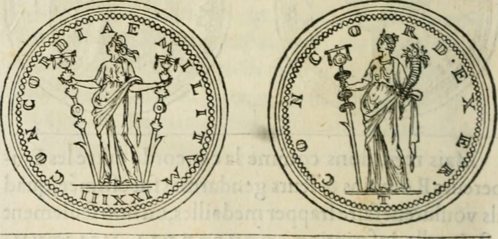 An illustration from Discours de la religion des anciens Romains--, 1581, leaf 31