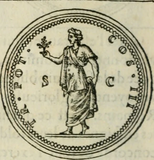 An illustration from Discours de la religion des anciens Romains--, 1581, leaf 35