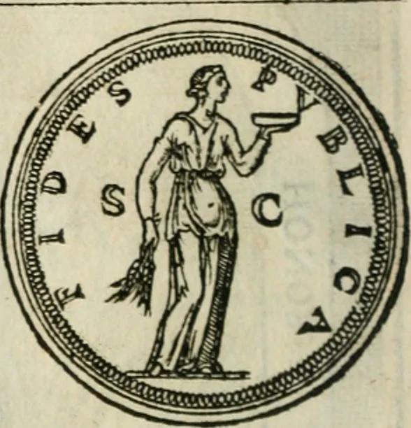 An illustration from Discours de la religion des anciens Romains--, 1581, leaf 37