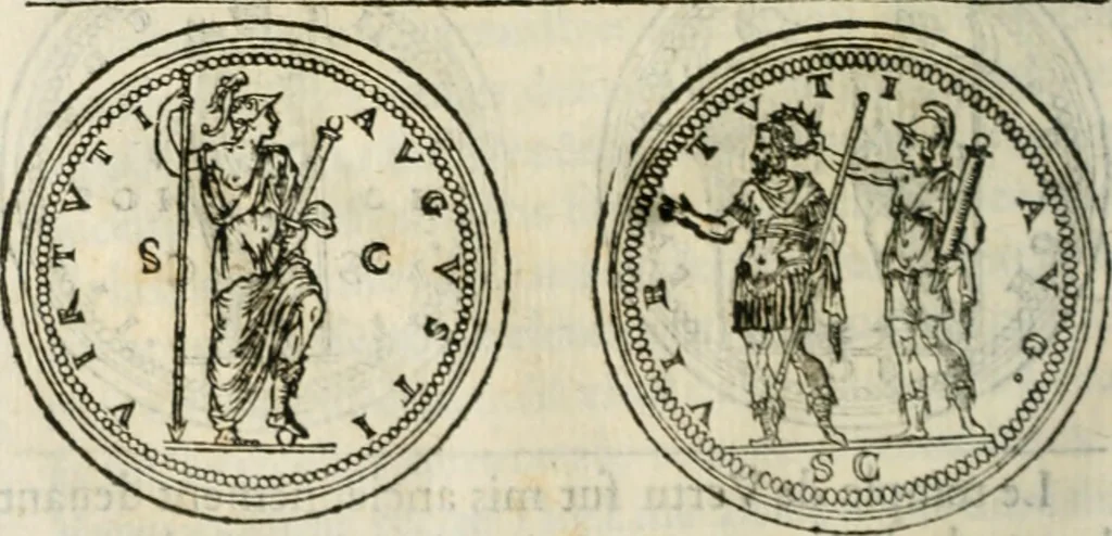 An illustration from Discours de la religion des anciens Romains--, 1581, leaf 41