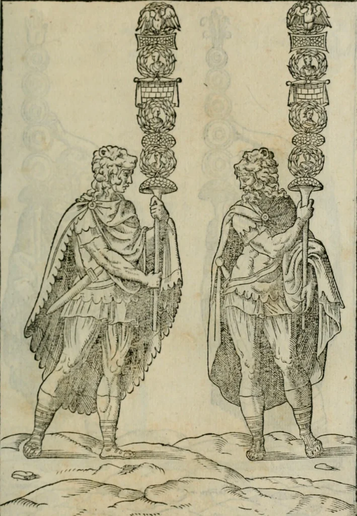 An illustration from Discours de la religion des anciens Romains--, 1581, leaf 426