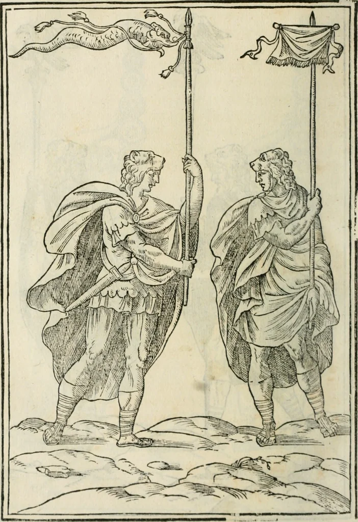 An illustration from Discours de la religion des anciens Romains--, 1581, leaf 429