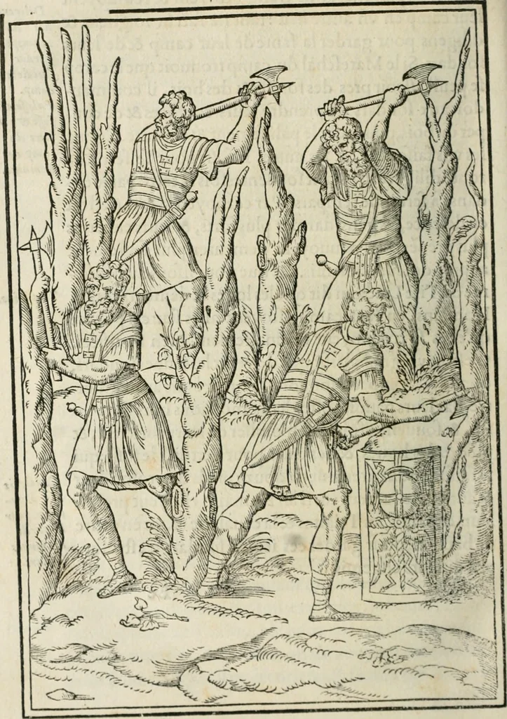 An illustration from Discours de la religion des anciens Romains--, 1581, leaf 433