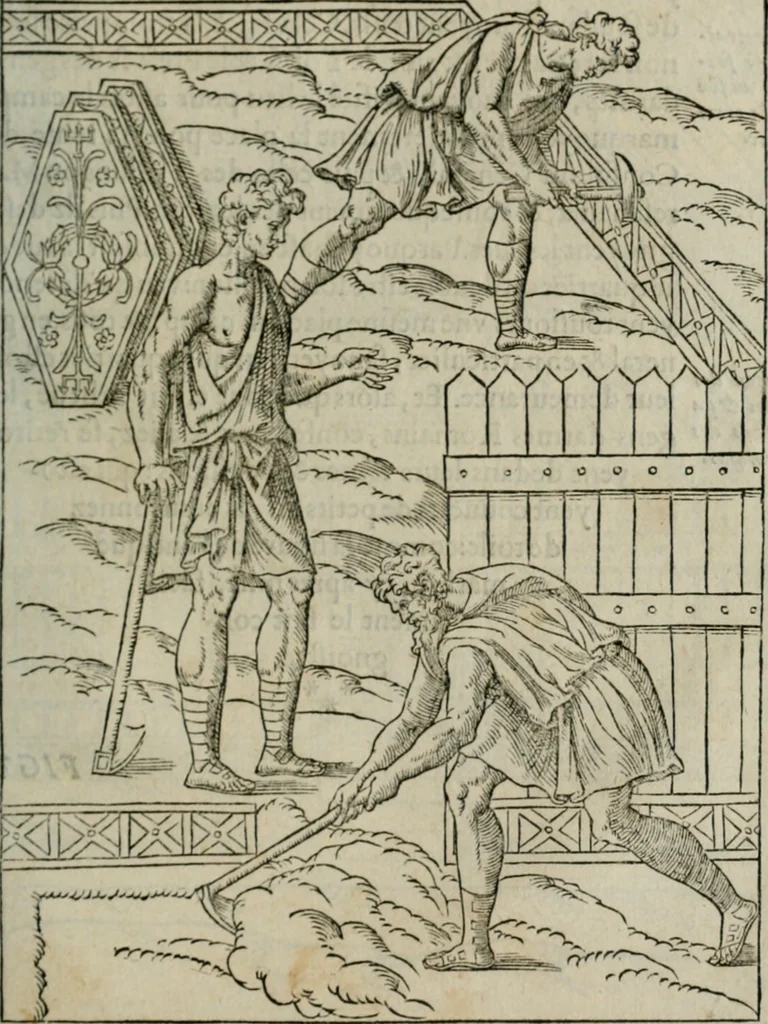 An illustration from Discours de la religion des anciens Romains--, 1581, leaf 434