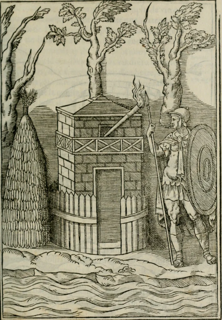 An illustration from Discours de la religion des anciens Romains--, 1581, leaf 438