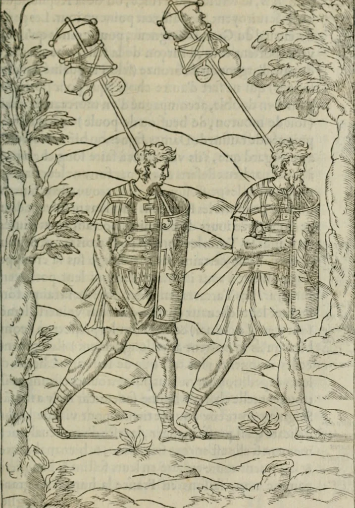 An illustration from Discours de la religion des anciens Romains--, 1581, leaf 442