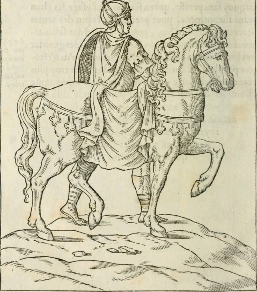 An illustration from Discours de la religion des anciens Romains--, 1581, leaf 451