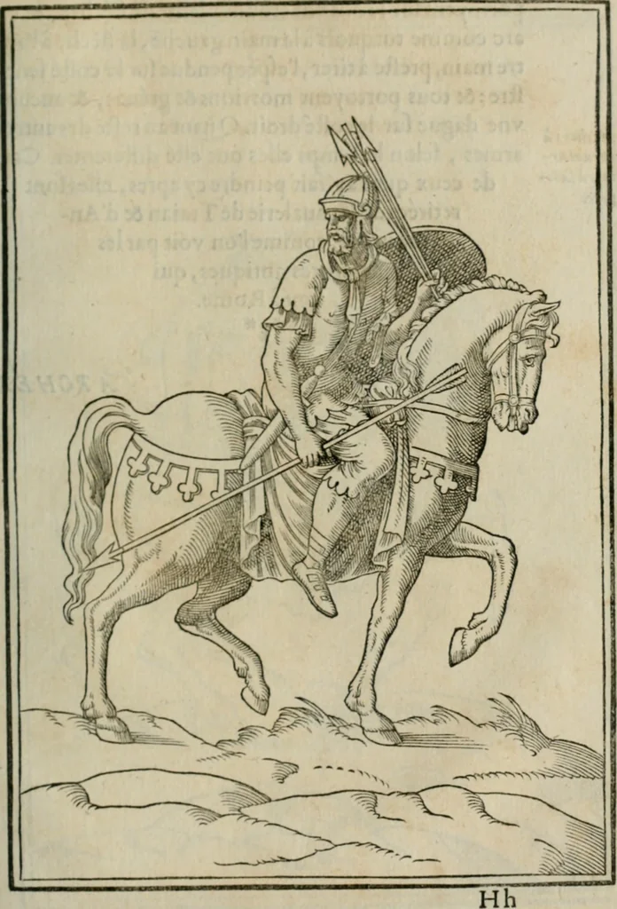 An illustration from Discours de la religion des anciens Romains--, 1581, leaf 456