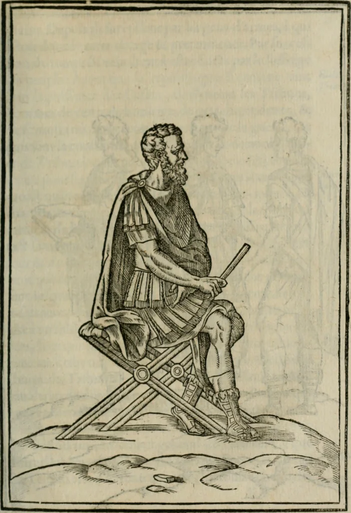An illustration from Discours de la religion des anciens Romains--, 1581, leaf 470