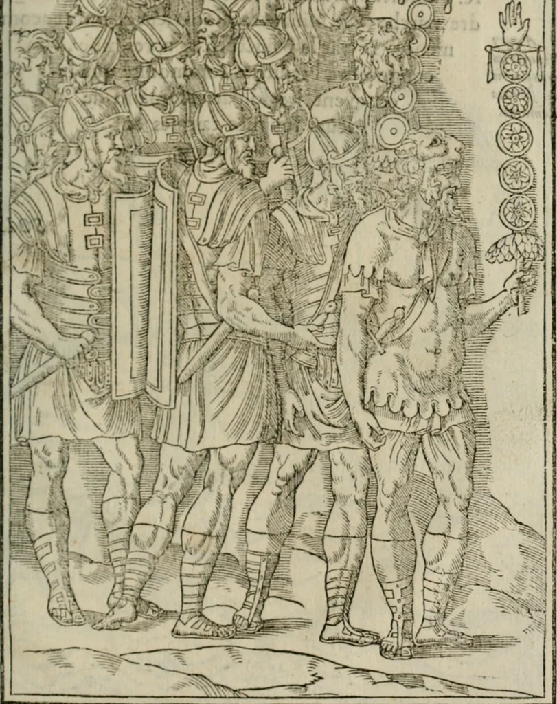 An illustration from Discours de la religion des anciens Romains--, 1581, leaf 478