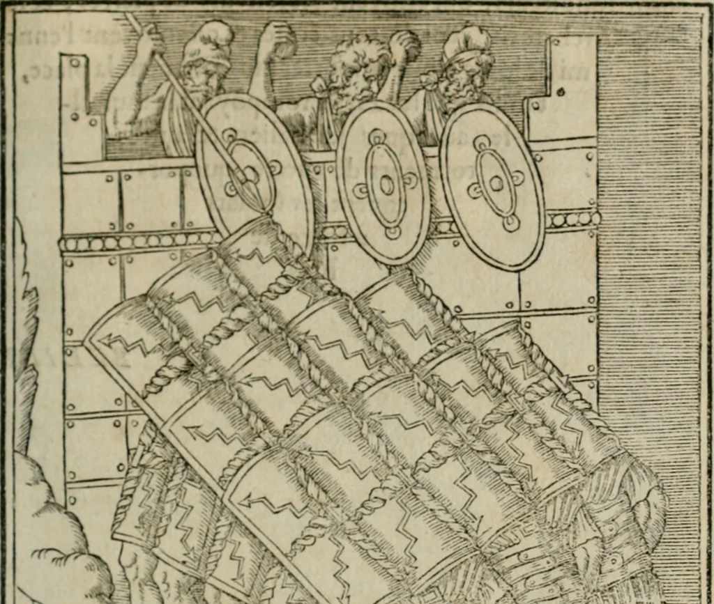 An illustration from Discours de la religion des anciens Romains--, 1581, leaf 482