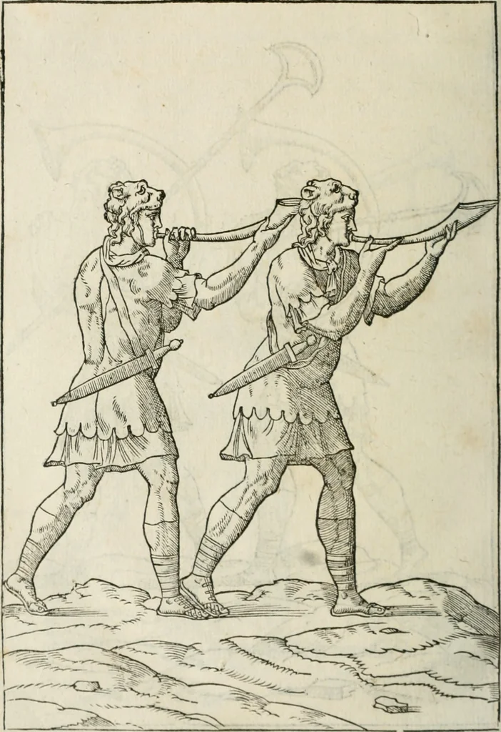 An illustration from Discours de la religion des anciens Romains--, 1581, leaf 495