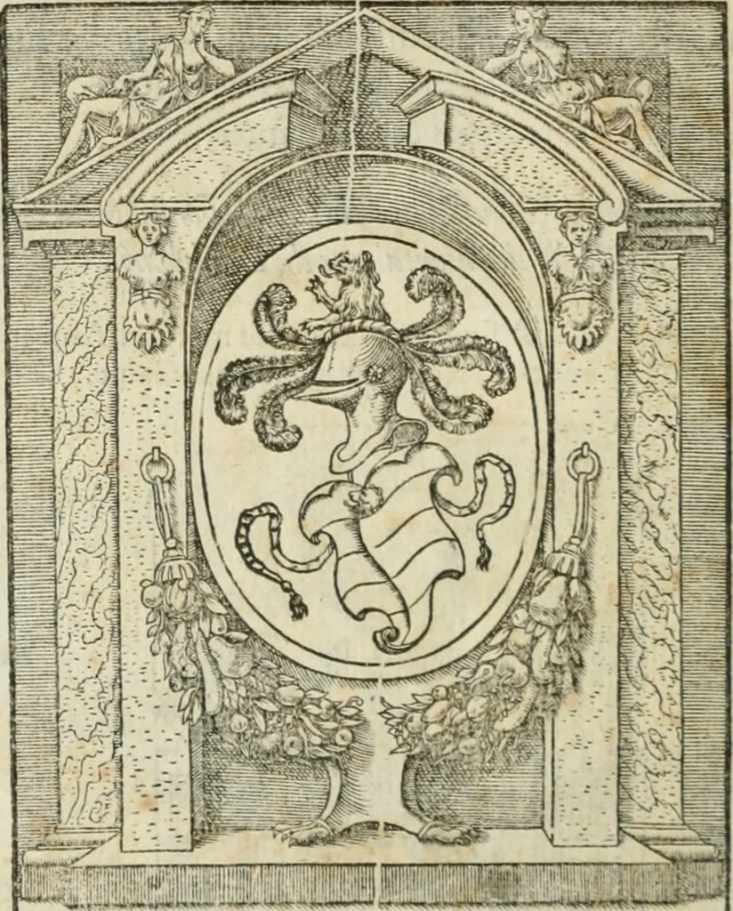 An illustration from Discours de la religion des anciens Romains--, 1581, leaf 5