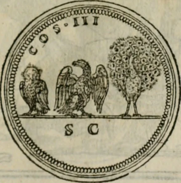 An illustration from Discours de la religion des anciens Romains--, 1581, leaf 50