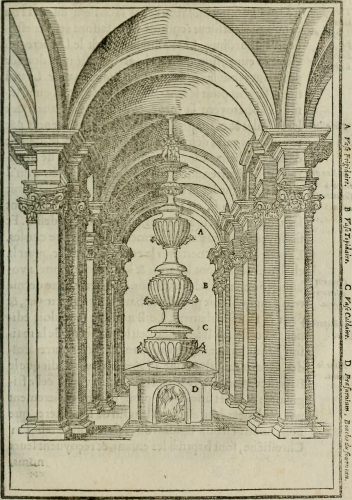 An illustration from Discours de la religion des anciens Romains--, 1581, leaf 518