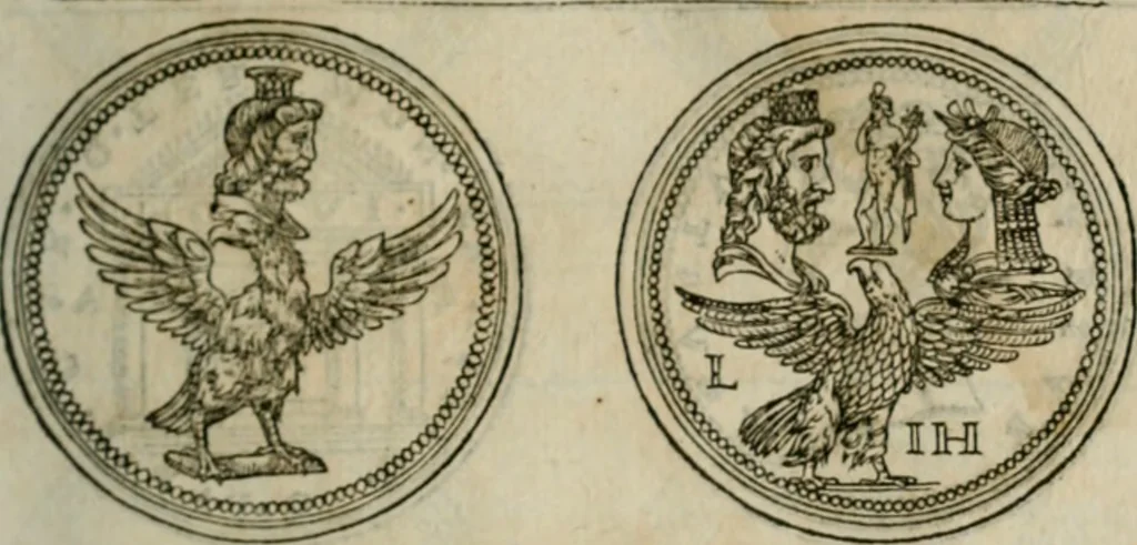 An illustration from Discours de la religion des anciens Romains--, 1581, leaf 52