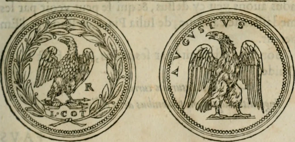 An illustration from Discours de la religion des anciens Romains--, 1581, leaf 52