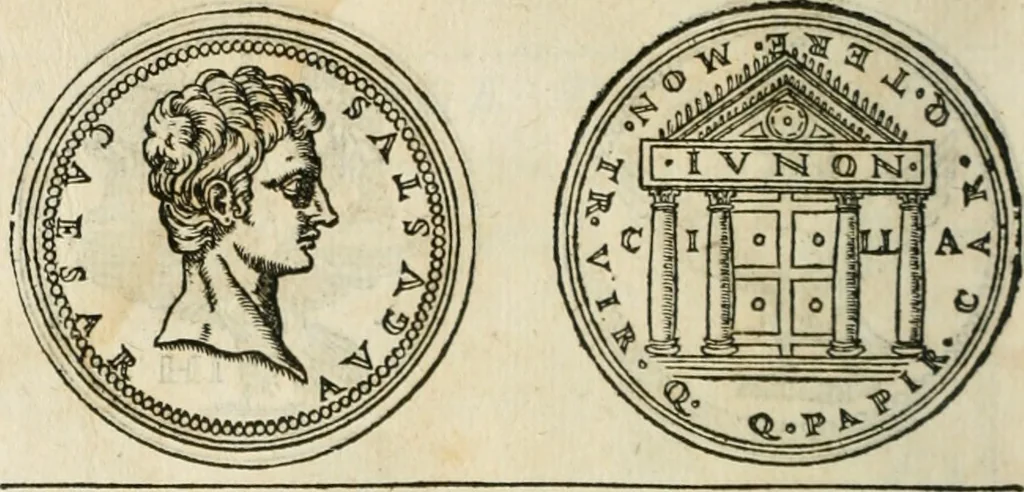 An illustration from Discours de la religion des anciens Romains--, 1581, leaf 53
