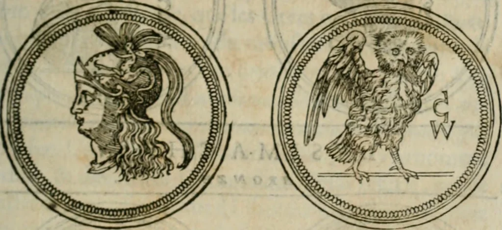 An illustration from Discours de la religion des anciens Romains--, 1581, leaf 56
