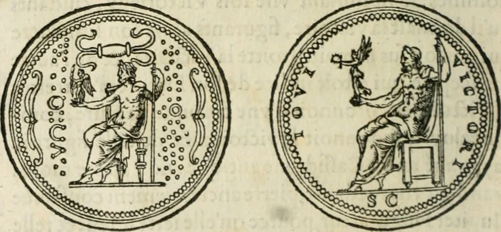 An illustration from Discours de la religion des anciens Romains--, 1581, leaf 61