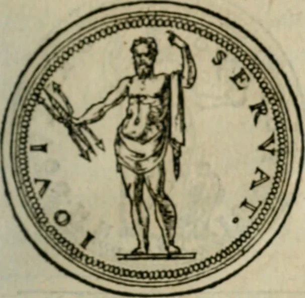 An illustration from Discours de la religion des anciens Romains--, 1581, leaf 66
