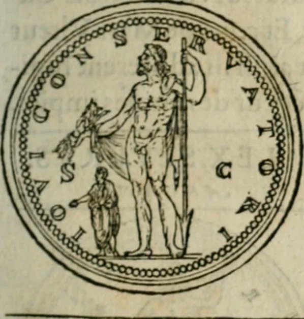 An illustration from Discours de la religion des anciens Romains--, 1581, leaf 66