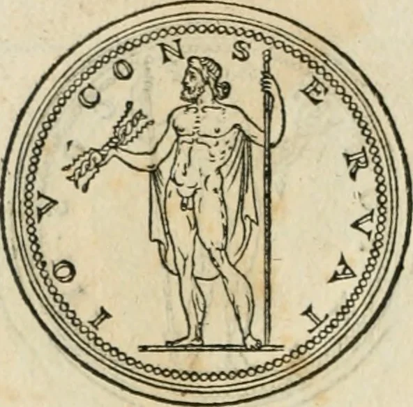 An illustration from Discours de la religion des anciens Romains--, 1581, leaf 67