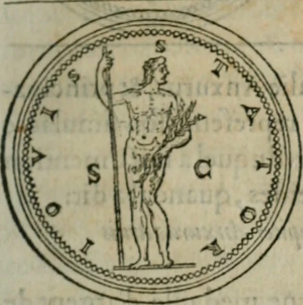 An illustration from Discours de la religion des anciens Romains--, 1581, leaf 68